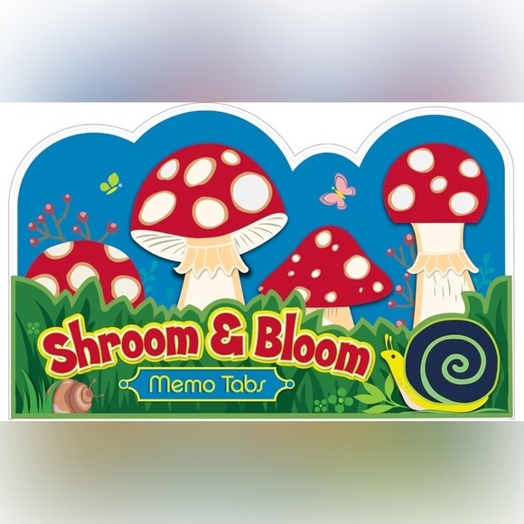 Shroom & Bloom Memo Tabs, Red/White, NWT, For Bundles Only - Picture 1 of 5